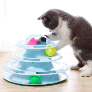 Intellectual Track Tower: A Fun & Interactive Cat Toy