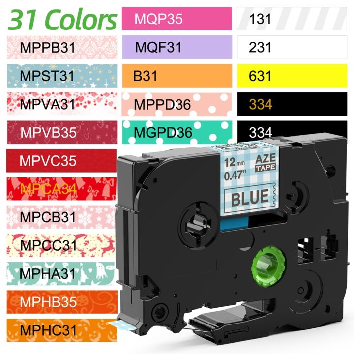 12mm Pattern Label Tape 12mm Compatible for Brother P touch Label Maker