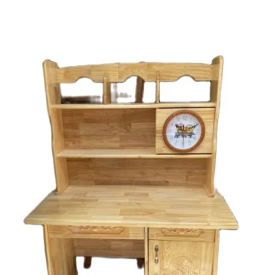 BÀN HỌC SINH GỖ CAO SU TỰ NHIÊN 1M2 CÓ ĐỒNG HỒ