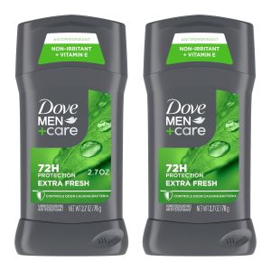 Lăn khử mùi Dove Men+Care Extra Fresh dành cho nam giới phiên bản gói đôi giúp bảo vệ khỏi mồ hôi và mùi cơ thể trong 72 giờ kết hợp với 1/4 lượng kem dưỡng ẩm và hương cam quýt lưu hương lâu dung tích 27 oz. Bảo vệ khỏi mồ hôi và mùi cơ thể tron