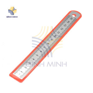 Thước SẮT dài 15cm có 2 mặt inch và cm rộng 2cm sử dụng trong ngành may mặc