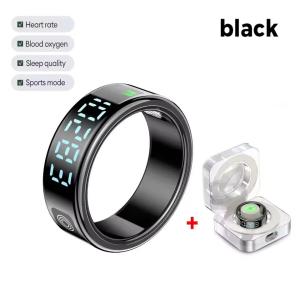 SR08 Smart Ring for Men & Women - LED Display Screen HR & Blood Oxygen Multi-Sport Modes 5ATM Waterproof Sleep Tracking 2025 Health & Fitness Tracker Ring
