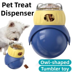 Interactive Pet Treat Dispenser Toy Cat Dog Wobble Food Puzzle Fun Food Dispensing Puzzle Owl-shaped