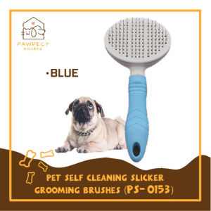 Dog Self Cleaning Slicker Brush Pet Grooming Brush Pet Fur Brush Comb Cat Fur Hair Removal Massage Dog Combs Fur-Release Button