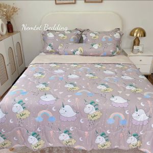 🌇HÀNG NHẬP🌇 Bộ Lụa Tencel Viscose Mát Mịn Bộ 4 Món Ga Gối và 5 Món Gồm Chăn Chần Bông Micro Cao Cấp _ Nemtot Bedding