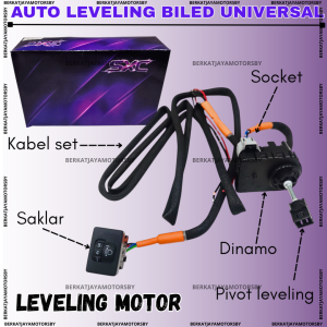 AUTO LEVELING PROJIE PROJECTOR BILED HEADLAMP FOGLAMP UNIVERSAL PAKET MOBIL DAN MOTOR MERK SXC SUDAH TERMASUK MODUL DINAMO KABEL DAN SOKETNYA LEVEL 1-5