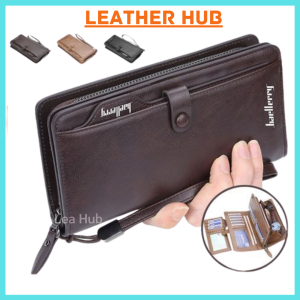WITH VIDEO Mens Leather Clutch Bag With String Long Wallet Purse Handcarry Dompet Panjang Lelaki Kulit Halal [Msia Stock]