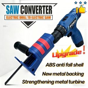 Upgraded Metal Shaft Reciprocating Saw Adapter Electric Drill Converter With Saw Blade Power Tool Accessories