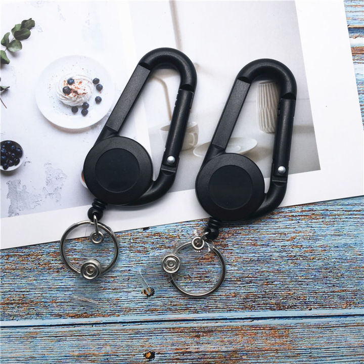 ICY63 Heavy Duty Lanyard Clip Pull Keychain Tool Retractable Badge Reel