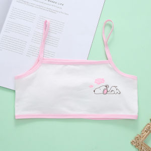 Bông cô gái bralette với thiết kế áo hình con chó hoạt hình ngộ nghĩnh cho trẻ em đang phát triển thoáng khí và thoải mái