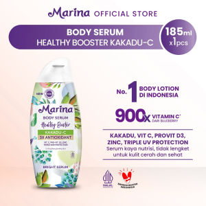 MARINA Body Serum Lotion Healthy Bright Juice with Vitamin C and E 4X Anti Oxidant 6X Hydration with UV Protection - 185ml