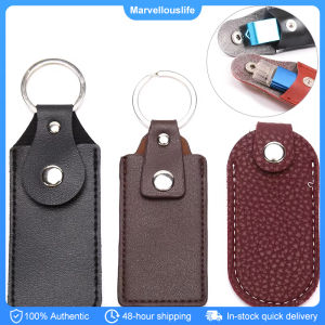 Portable USB Case Protective Bag Keychain Pocket Leather Key Ring For USB Flash Drive