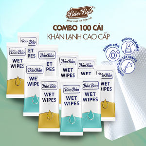 Combo 500 cái Khăn Lạnh Wet Wipes Bảo Bảo - Vải Rayon Không Dệt Cao Cấp Khăn to 30x28cm thân thiện với môi trường