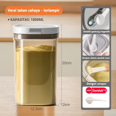 TOMET Kotak Susu Bubuk Bayi Toples Tempat Penyimpanan Makanan Food Container Serbaguna Toples Makanan Kedap Udara Wadah Susu Bubuk