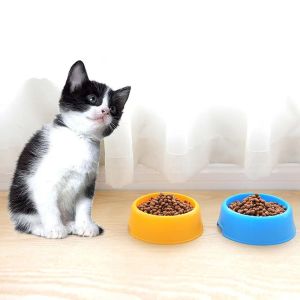 ER52858 Candy Color Plastic Puppy Feeder Dish Safety Puppy Kitten For Dog Cat Pet Feeder Bowl Water Feeding Container Pet Supplies Cat Food Bowl
