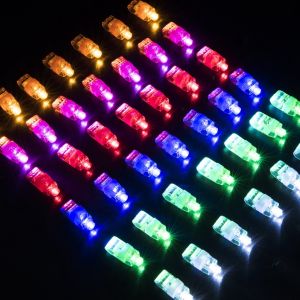 🔥Lowest price🔥Party Finger Light Glow in Dark Magic Laser Neon LED 50pcs Party Supplies SG Local Stock Get Together Part