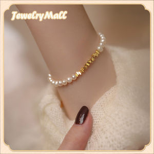 24K Saudi Gold Nasasangla pawnable 100% Original gold square natural freshwater South Sea Pearl white bracelet for women gift