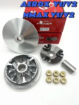 M.POWER STOCK PULLEY SET FOR YAMAHA (AEROX V1/V2 NMAX V1/V2) With Drive Face & Bola (Made in TaiWan)