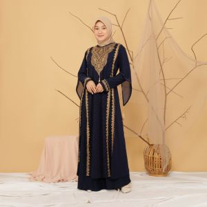 Abiyyuco TA9019 | Gamis Abaya Turki Terbaru 2022 Turkey Mewah Turky Hitam Putih dan Warna