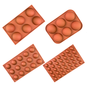 Silicone Half Round Moulds Multipurpose Semi Sphere Silicone Moulds for Making Ice Cubes and Sweet Dessert