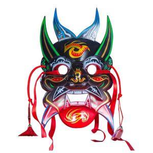 Nuo Operas Mask Hand Painted Chinese Operas Mask Masquerade Mask Party Mask Halloween Cosplay Mask for Women Men Gifts
