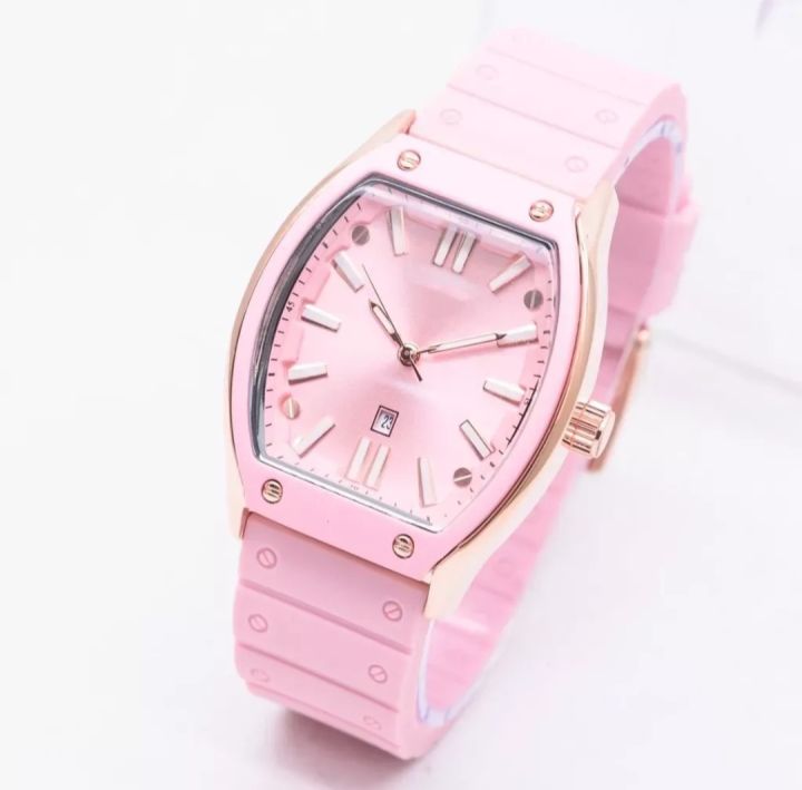 New Promo!!! Jam Tangan Wanita Terbaru 2024 Strap Rubber Fitur Tanggal