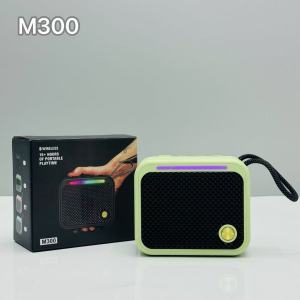 ลำโพงบลูทูธ M300 พกพาง่าย เบสแน่น ไฟ RGB 4 สี เล่นต่อเนื่อง 15 ชม. รองรับ USB/TF/AUX