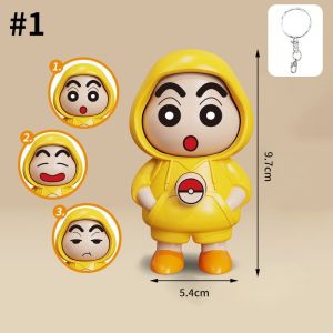 Búp bê thay đổi khuôn mặt Labubuku Kuromi Crayon Shin-chan Sáng tạo Móc khóa Búp bê Đồ chơi trẻ em