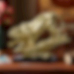 Golden Tiger Descending Mountain Resin Statue - Home Decor Artwork