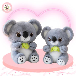 Gấu Koala Màu Xám Cỏ Ba Lá Dễ Thương - Thú Nhồi Bông Sang Trọng Đồ Chơi Búp Bê Quà Tặng Sinh Nhật HADA