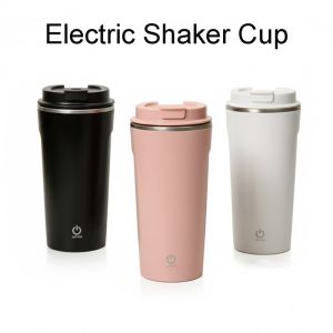 MISSUP 304 Stainless Steel Electric Shaker Cup USB Rechargeable 400ml Capacity Automatic Shaker Bottle Portable BPA-Free Sports Fitness Cup Fitness Workout