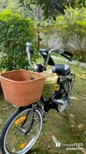 Keranjang Sepeda dari Rotan Ukuran 34 x 29 x 20