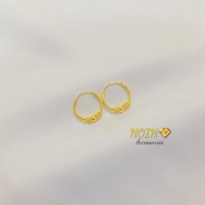 Anting Gipsy Warna 24 Karat Lapis Emas Ukuran 20 MM / 25 MM