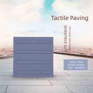 MAKERVY PVC Blind Road Brick Durable Tactile Paving Safety Navigation Tiles Outdoor Indoor Guide Bricks For Roadway Pathway Street Sidewalk