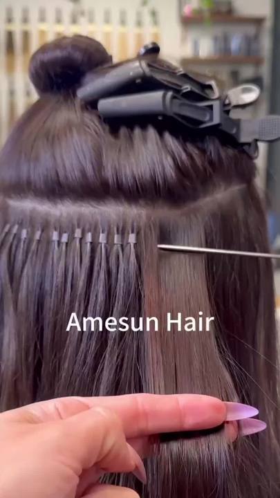 3.5mm Long Copper Flared Flaring Micro Rings Tube Euro Locks for Feather Human Hair Extensions Tools Accessories (2500Pcs Mix Color)