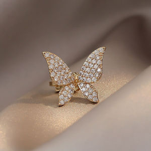 Frascati Classic Women Earring Ear Clip Simple Zircon Butterfly No Ear Hole Earrings Fashion Jewelry
