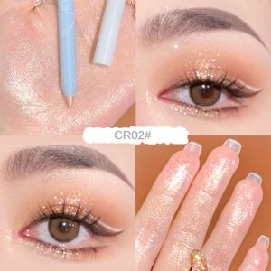 Xixi glitter eyeshadow pencil for eye makeup cosmetic tools gold rose silver long lasting waterproof shimmer eyeliner gel