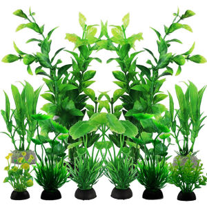 Artificial Aquarium Plant 10pcs Fish Tank Fake Grass Aquarium Decoration Set 魚缸造景