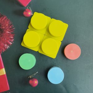 Khuôn Silicon 4 ô Chữ Nhật-Tròn-Vuông-Bầu Dục Làm BánhThạch Rau Câu Fondant Trang Trí Xà Phòng Handmade Loại Đẹp