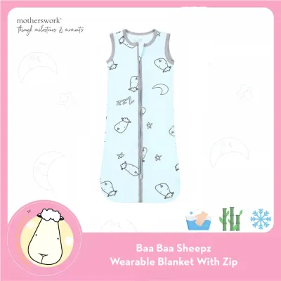 Baa Baa Sheepz Wearable Blanket With Zip (Sleep Bag) - 0-24 months