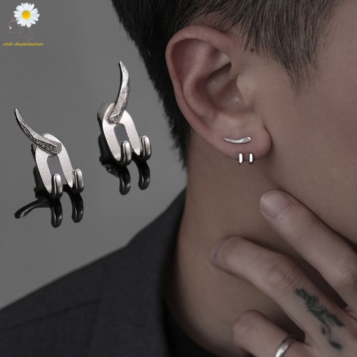 Punk earrings deals men