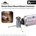 CAMPINGMOON Z23-CB Rocket Stove Bracket Black Stand Butane Canister Converter Adaptor Camping Screw Type to Nozzle Standard Gas Fuel Adapter Mount Tripod Outdoor Stove Lantern Lamp Ultralight Portable Accessories Camping Moon BKZ23-CB. 