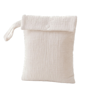 CHICSTOP Muslin Cotton Gauze Baby Diaper Bag Portable Solid Color Mommy Bag Soft Texture Lightweight Travel Organizer Pouch Outdoor