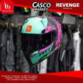 MT REVENGE 2 G BRUSH FULL FACE SINGLE VISOR MOTORCYCLE HELMET (with extra lens). 