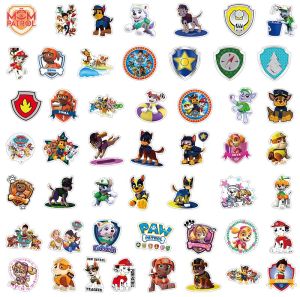 50PCS Paw Patrol Stickers WaterProof Removable Scrapbook Graffiti Laptop Sticker Label Children Day Gifts
