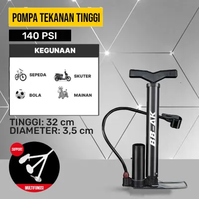 Pompa Sepeda Portable Mini Pump Bicycle/Sepeda Motor/Mobil/Pompa Angin Serbaguna