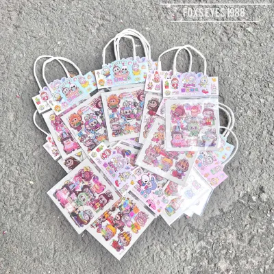 Túi 3 Tấm Sticker Labubu Nhãn Dán Hot Xu Hướng Mới Dễ Thương Làm Quà Tặng Đáng Yêu
