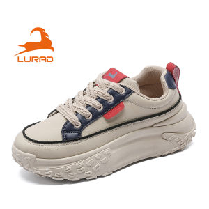 LURAD Sepatu Wanita Beige Sepatu Wanita Anti Slip Sneakers Wanita Casual Street Foot Wear Shoes Sneakers Cewek Fashionable Sneakers Cewek Sol Tinggi BL8241