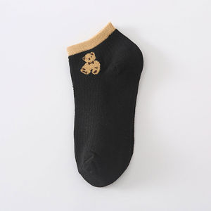 Zaman Now - Kaos Kaki Pendek Semata Kaki / Kaos Kaki Wanita Motif Beruang / Kaos Kaki Pendek Wanita / Ankle Socks Korean