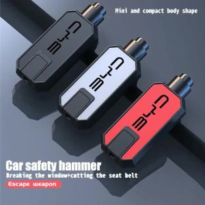 sapid Escape Safety 2 in 1 Auto Glass Punch Seat Belt Cutter Key Chain Emergency Tool Compatible with BYD Atto 3 Yuan Plus Song Tang 4Y2Z8